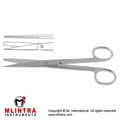 Cottle-Massing Plastic Surgery Scissor Curved - Sharp/Sharp Stainless Steel, 10.5 cm - 4 1/8"